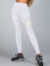 ZASUWA Female High Waist Stretch Mesh Stitching Leggings