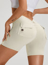 ZASUWA Female Deep V Back Pocket Scrunch Bum Booty Shorts