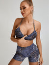 ZASUWA Female Leopard Print Cross Back Sports Bras