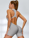 ZASUWA Female Zipper Backless Scrunch Bum Romper