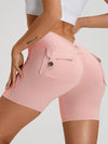 ZASUWA Female Deep V Back Pocket Scrunch Bum Booty Shorts