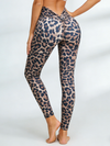 Leopard Deep V Back Scrunch Bum Leggings
