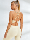 Sexy Jumpsuit mit überkreuztem Rückenausschnitt und U-Boot-Ausschnitt