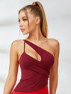 Asymmetrical Cut‑Out Top & Strappy‑Detail Pleated Skirt Set