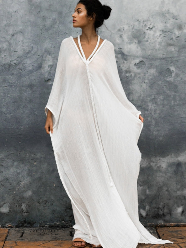 Sexy rückenfreies Cover-up-Kleid ohne Bikini-Set