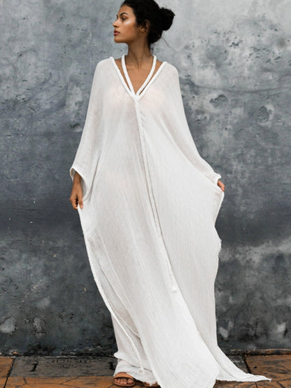 Sexy rückenfreies Cover-up-Kleid ohne Bikini-Set
