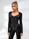 Tummy Control Zipper Hip-lift Jumpsuit