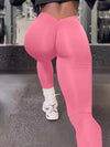 ZASUWA Female Scrunch Bum Deep V Back Leggings