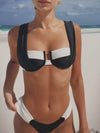 ZASUWA Female Sexy Contrast Color Beach Bikini Set