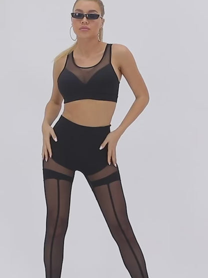 Super Sexy Unique Mesh Hip-lift Tracksuit