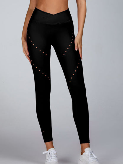 Cutout V Shape Waist Leggings