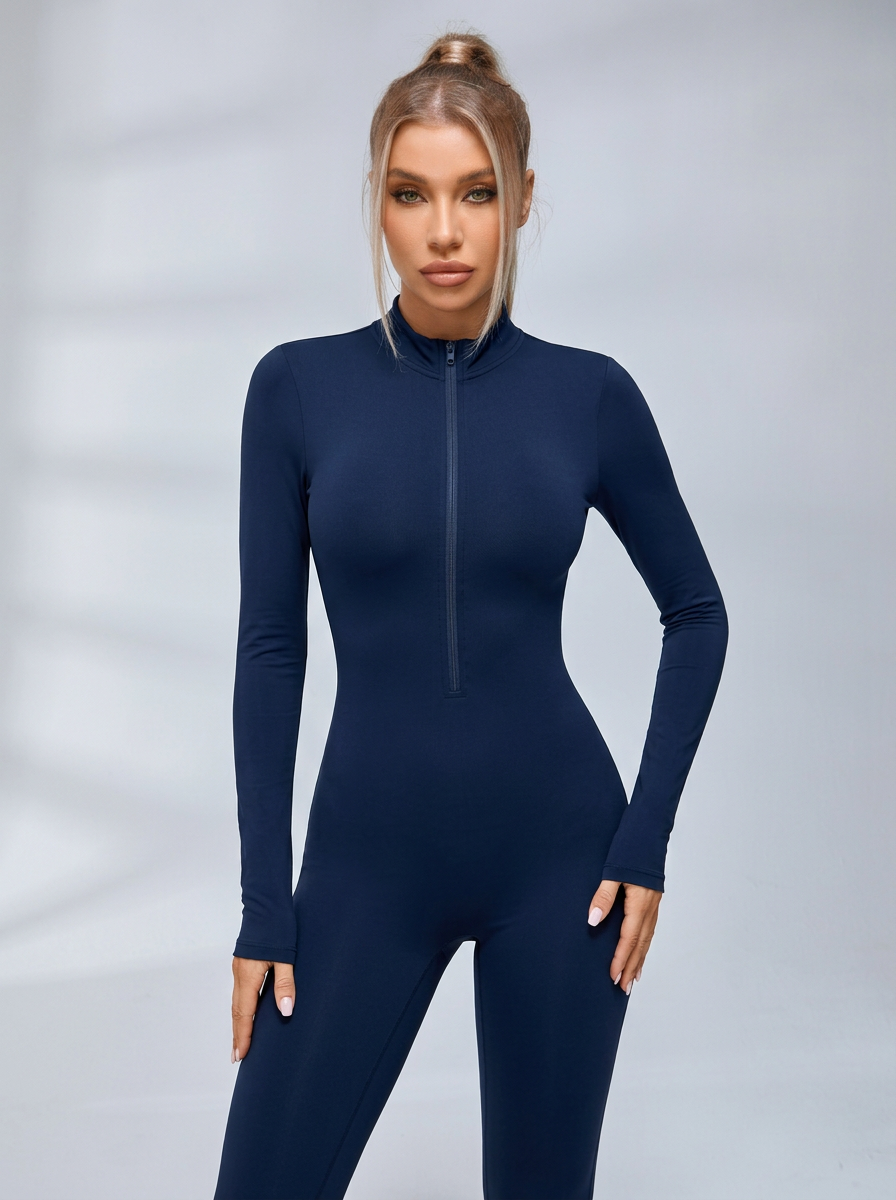Zipper Hip-lift Jumpsuit