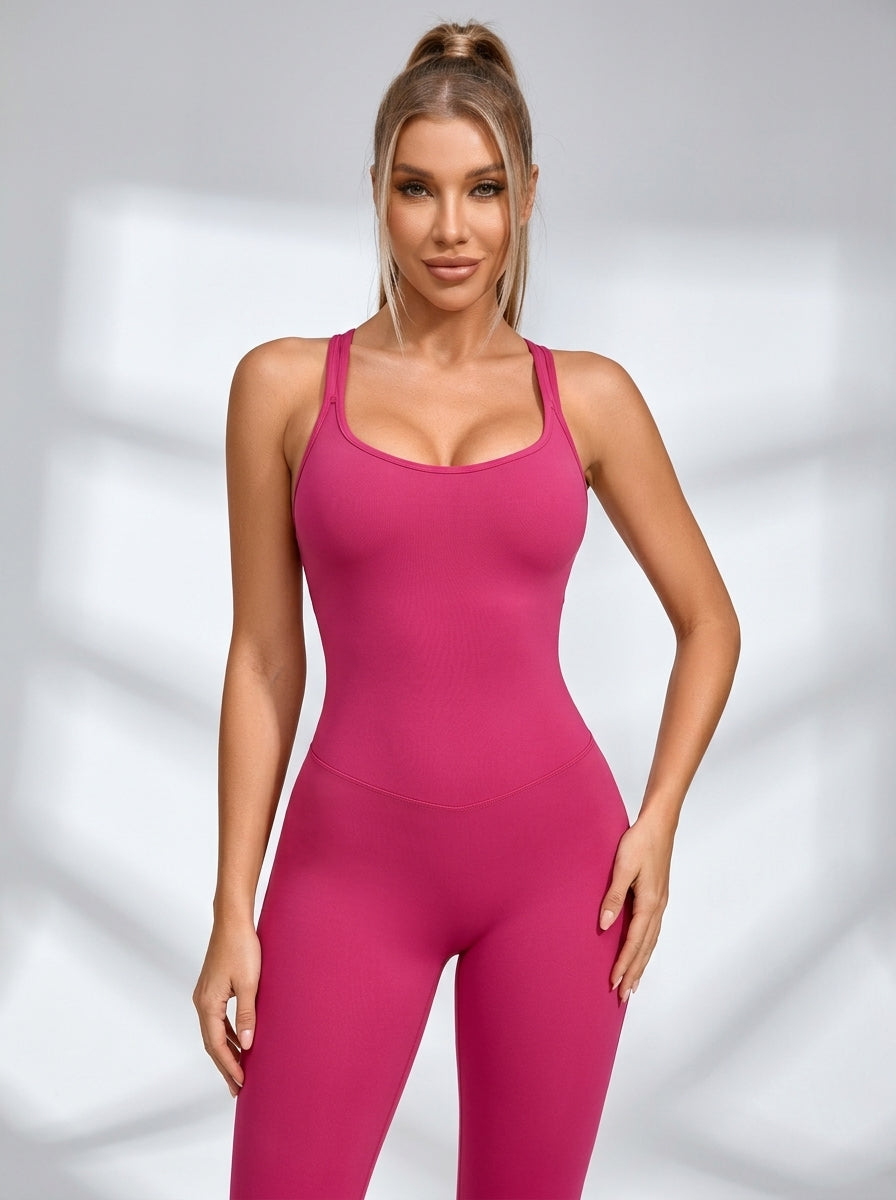 Cross Back Scrunch Bum Jumpsuit