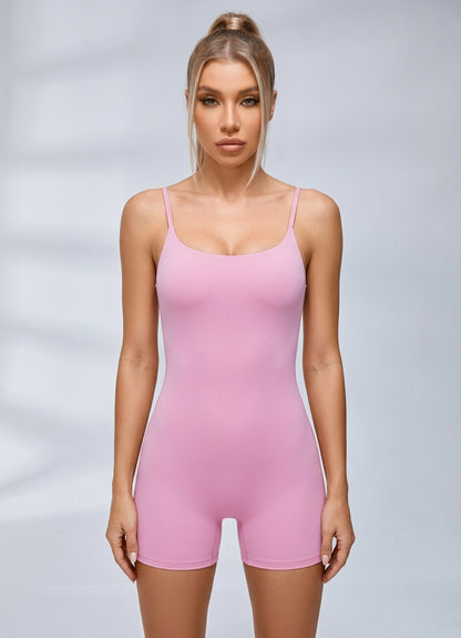 Rückenfreier U-Ausschnitt Quick Dry Nude Sensation Romper