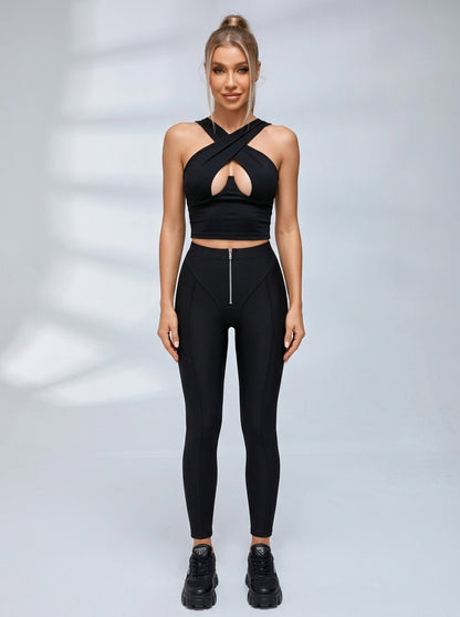 ❤Must Have Zipper Cross Tracksuit