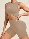 ZASUWA Female Seamless Hip-lift Scrunch Bum Short Tracksuit