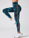 ZASUWA Female Hot Tie-dye Hollow Out Hot Booty Leggings