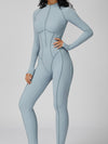 ZASUWA Female Sexy Zipper Stitch Performance Jumpsuit