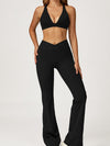 ZASUWA Female V Collar Cross Back V shape-waist Flare Tracksuit