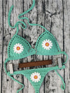 ZASUWA Female Flower Hand-knitted Bikini Set