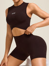 ZASUWA Female Seamless Hip-lift Scrunch Bum Short Tracksuit