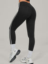 ZASUWA Female Contrast Color Stripes High-rise Leggings