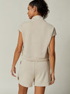 ZASUWA Female Casual Stand Collar Short Sleeves
