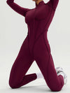 ZASUWA Female Sexy Zipper Stitch Performance Jumpsuit