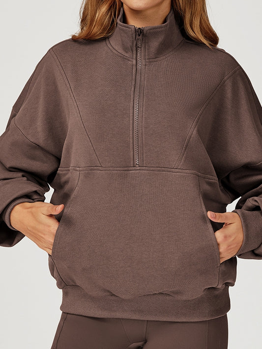 ZASUWA Female Zipper Pocket Casual Hoodie