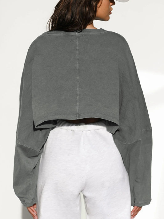 ZASUWA Female Casual Cropped Hoodie