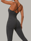 ZASUWA Female Sexy Cross Back Push-Up Jumpsuit