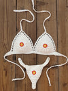 ZASUWA Female Flower Hand-knitted Bikini Set