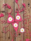 ZASUWA Female Sexy Flower Hand-knitted Bikini Set