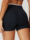 ZASUWA Female Contrast Color Stripe High-rise Shorts