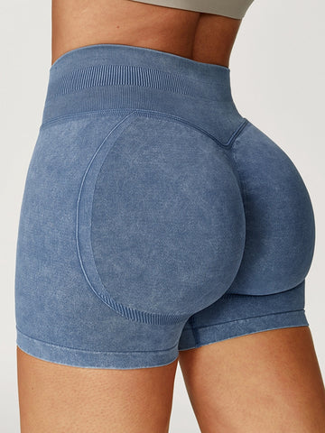 ZASUWA Female Denim Scrunch Bum High-rise Shorts