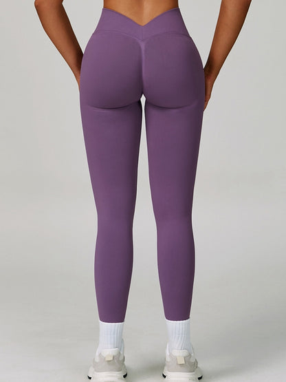 Deep V Back Seamless High-rise Leggings