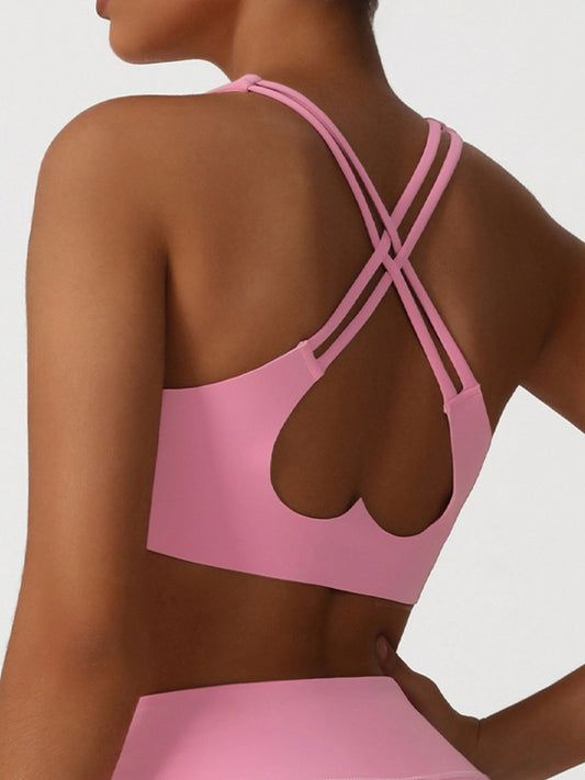 ZASUWA Female Heart Shape Cross Back Sports Bras