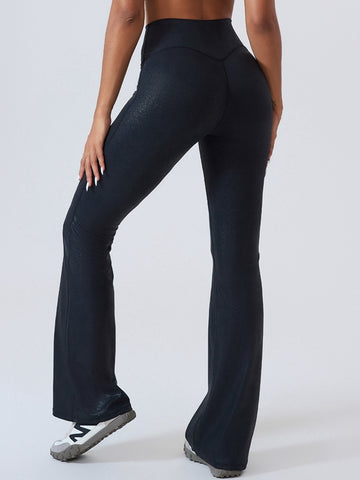 ZASUWA Female Faux Leather Flare Leggings