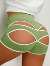 ZASUWA Female Solid Color Hollow Out Spandex Gym Booty Shorts