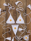 ZASUWA Female Sexy Flower Hand-knitted Bikini Set