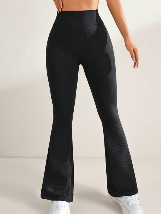 ZASUWA Female Ribbed Flare Leggings
