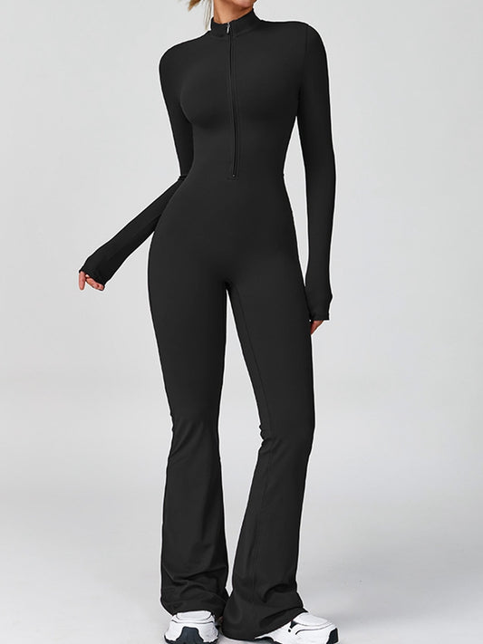 ZASUWA Female Zipper Flare Jumpsuit