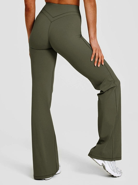 ZASUWA Female V Shape Waist Flare Leggings