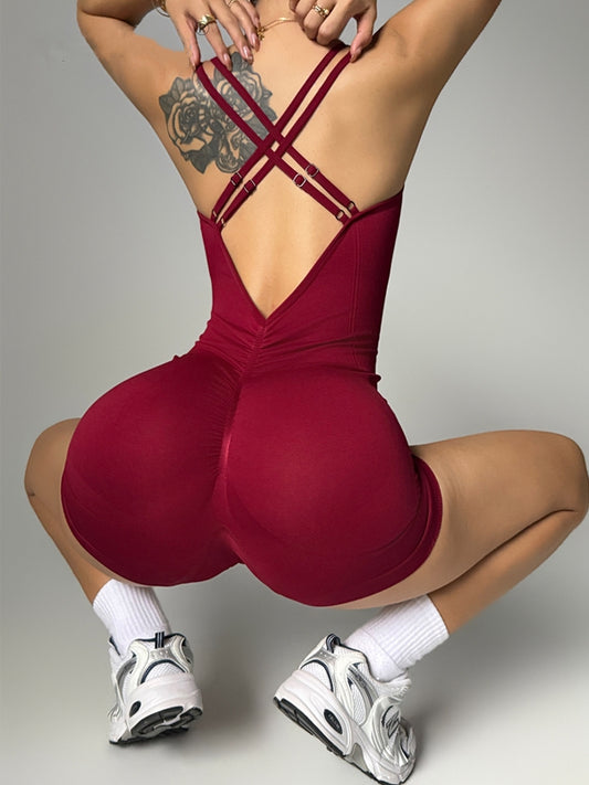 ZASUWA Female Cross Back Seamless Romper