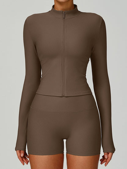 Ribbed 3-Pieces Short Traksuit
