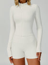 ZASUWA Female Ribbed 3-Pieces Short Traksuit