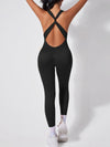 ZASUWA Female Cross Back Scrunch Bum Jumpsuit