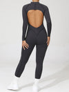 ZASUWA Female Sexy Backless Zipper Scrunch Bum Jumpsuit