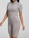 ZASUWA Female Sexy Backless Zipper Scrunch Bum Jumpsuit