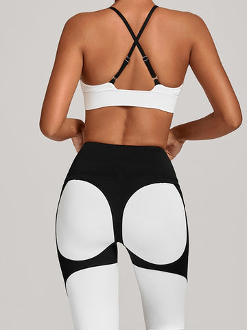 ZASUWA Female Contrast Color Push Up Tracksuit